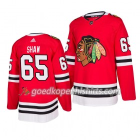 Chicago Blackhawks Andrew Shaw 65 Adidas 2019-2020 Rood Authentic Shirt - Mannen